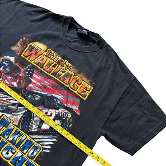 VTG Chase Authentics Rusty Wallace Taking Flight On Wings Of Steel T-Shirt XL - Picture 4 of 6